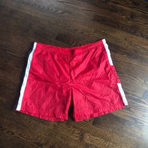 vintage Nike Red White Black Swimtrunks 2XL XXL
